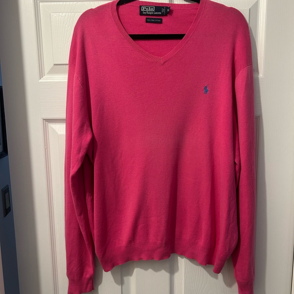 Polo Ralph Lauren Pink V-Neck Sweater